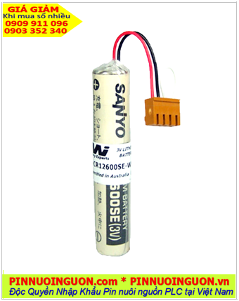 Pin Sanyo CR12600SE; Pin nuôi nguồn PLC Sanyo CR12600SE 7/5AAA 1500mAh Made in Japan